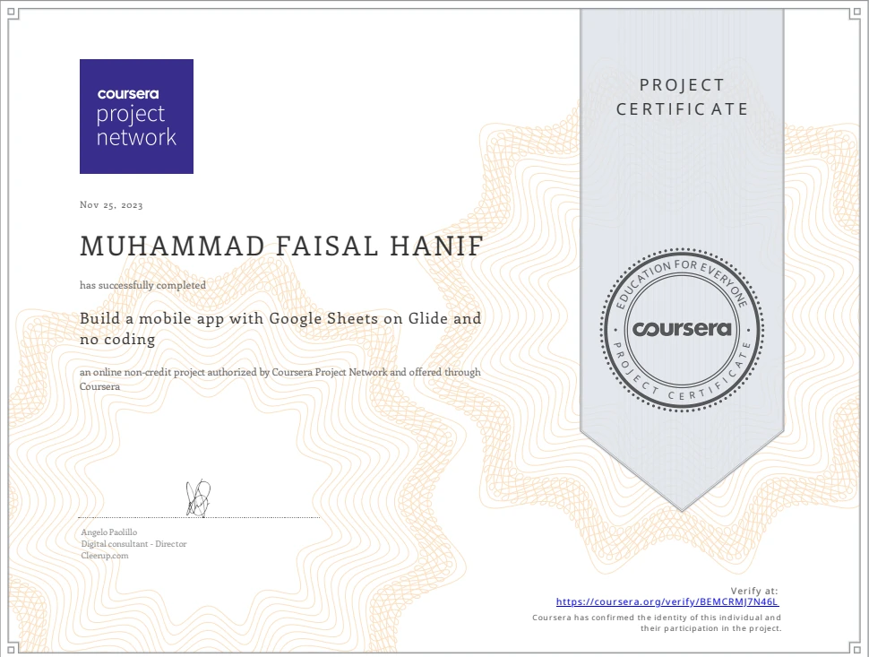 Meta React Native Mobile Development Certificate certificate from Meta