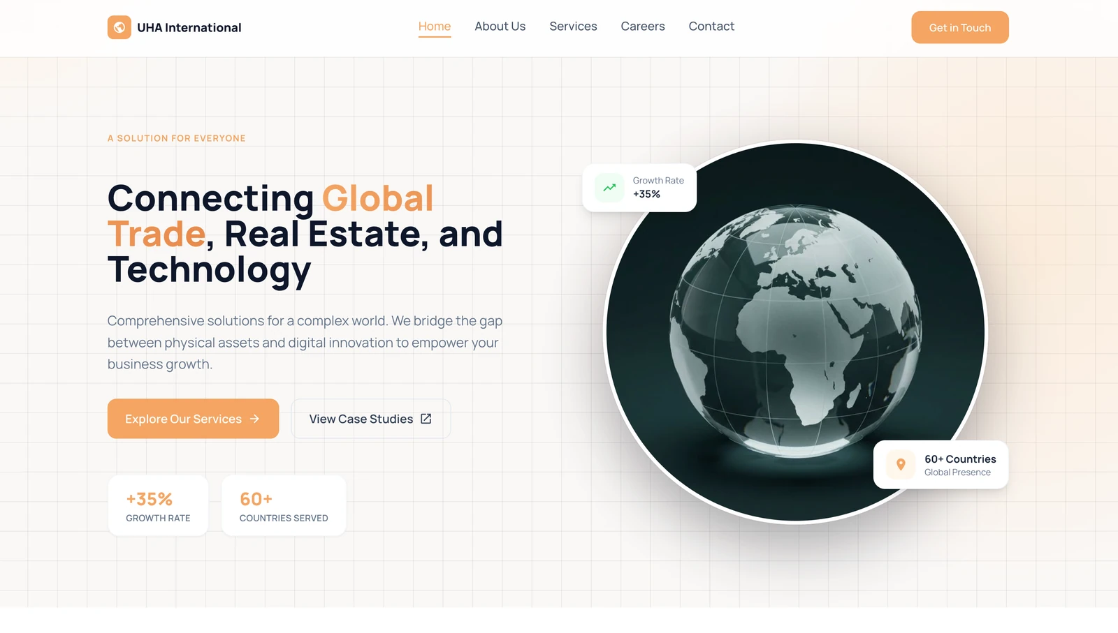 Screenshot of UHA International
